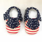Global limited edition US Flag First Walkers PU Leather Baby shoes
