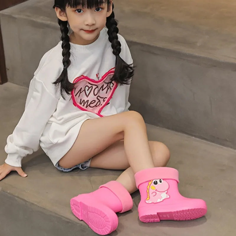 3D Cut Kids Rain Boots - Love Bug Shoes